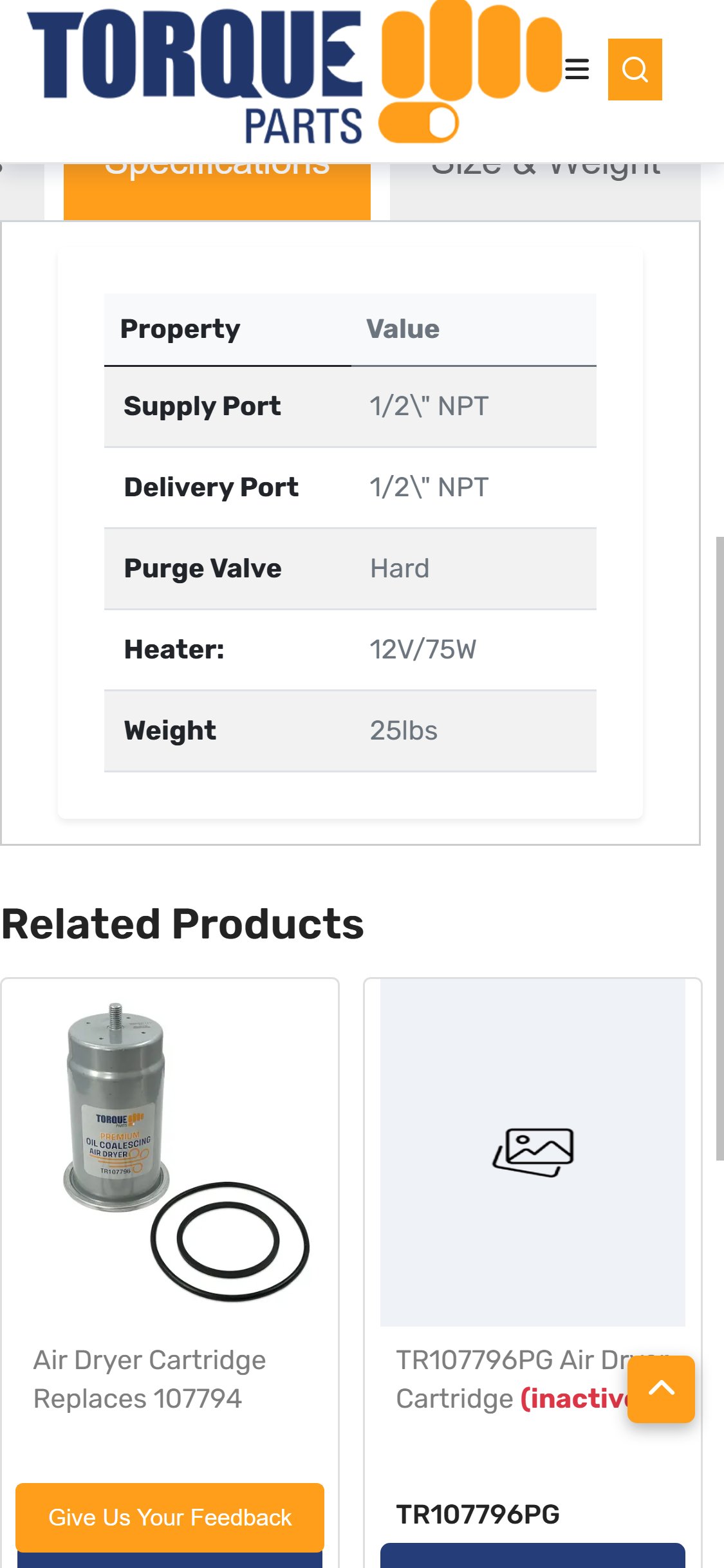 Torque Parts — Mobile